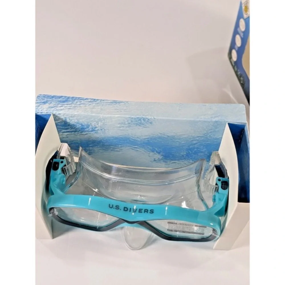 U.S. Divers Playa Adult Snorkel Mask Adjustable Turquoise Black New in Box‎